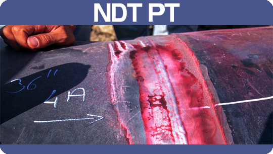 NDT Liquid Penetrant Testing (PT)